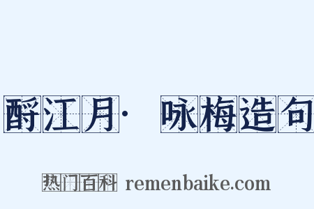 酹江月·咏梅造句是什么意思的图片